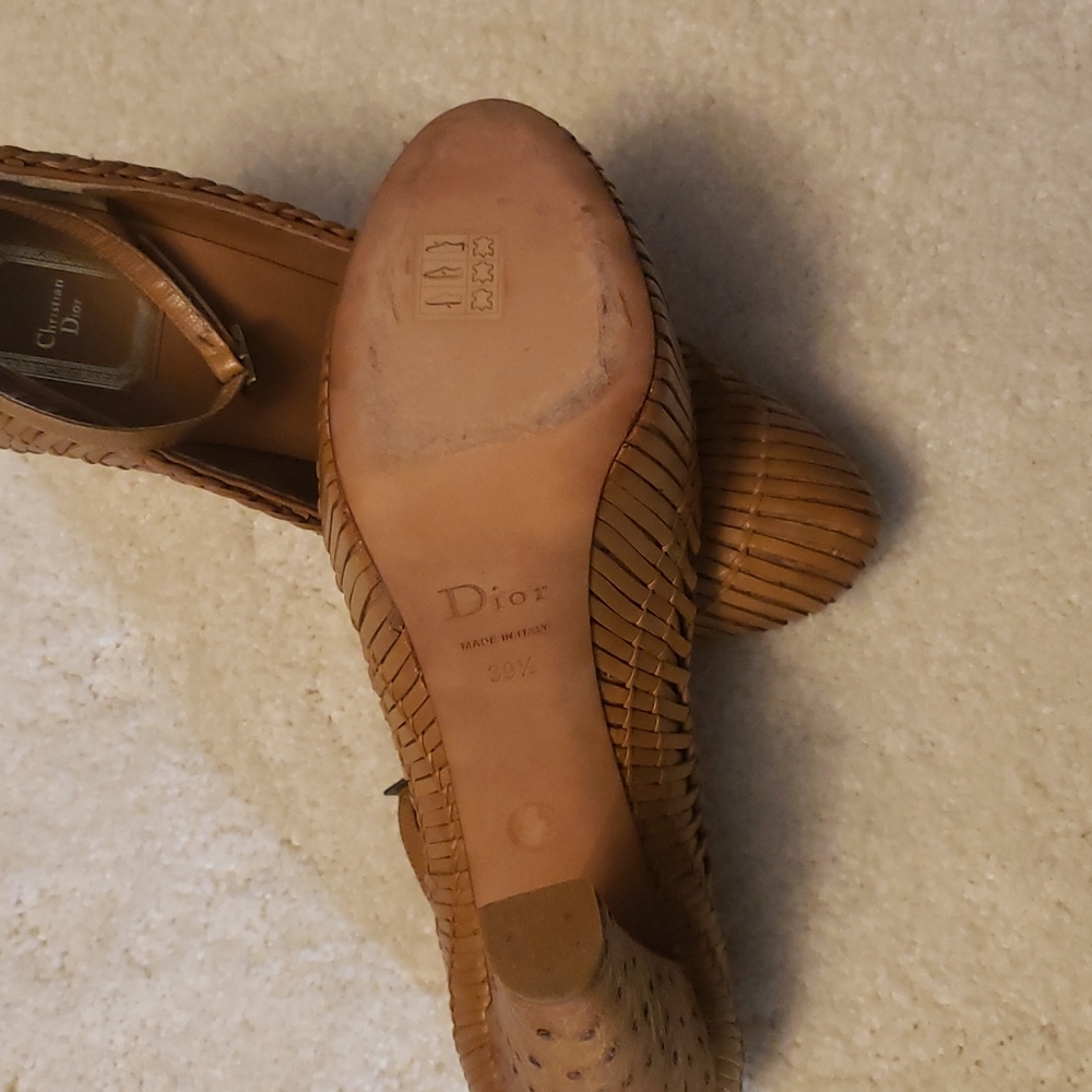 DIOR RUNWAY COLLECTION SIZE 39 1/2 COLOR  Mustard Brown 100% AUTHENTIC - Picture 6 of 9